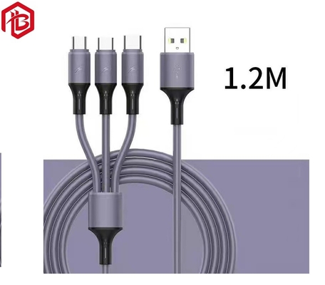 Nylon Braided 3ft 6ft 10ft 3 In 1 Usb 3.0 Charger Cable Micro Usb Type C Fast Charging Data Cable