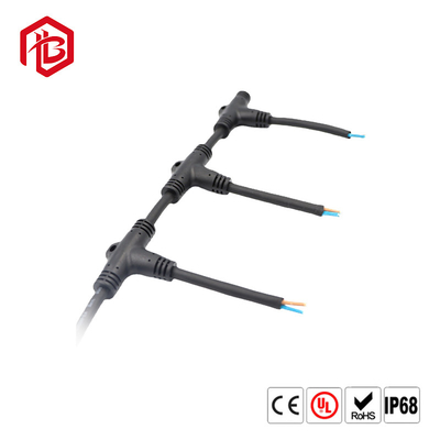 220V Power Terminal Line Led Light With T-Type Waterproof Connector String Cable Connector