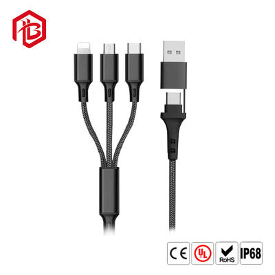 Αγορά Τύπος Γ μικροϋπολογιστών USB που ανάβει 3 4 σε 1 πολυ τηλεφωνικό φορτιστή 3A γρήγορο καλώδιο στοιχείων χρέωσης USB online manufacture