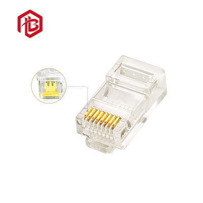 Fangbei RJ45 Cat6a PC Shielded STP FTP Ethernet Male Modular Plug Adapter with Phosphor Bronze Contacts