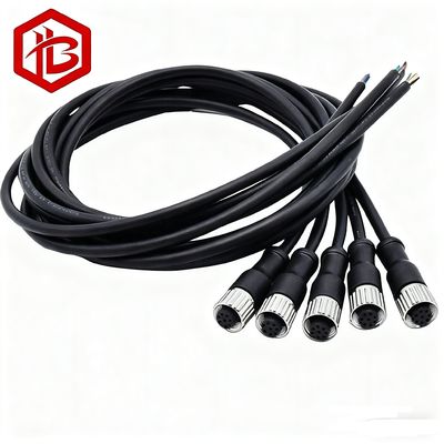 M12 METAL PLUG 3 4 5 6  Pins a Code Canbus Cable M12 Overmolding Connector