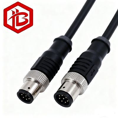 M12 METAL PLUG 3 4 5 6  Pins a Code Canbus Cable M12 Overmolding Connector