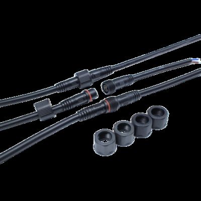 M15 IP65 Waterproof 16A Connectors 2pin Male Female Aerospace RF PVC Copper Contact Material Nylon Housing Power Wire