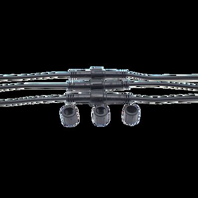 M10 2-Pin Copper Contact IP68 Waterproof Male/Female Plug Connector for Aerospace UHF/RF LED Outdoor Lamp Power Cord PCB FPC 16A