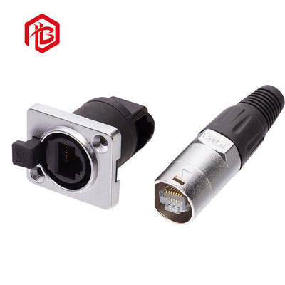 Electrical Waterproof RJ45 Copper Male/Female Connector for Aerospace RF Applications