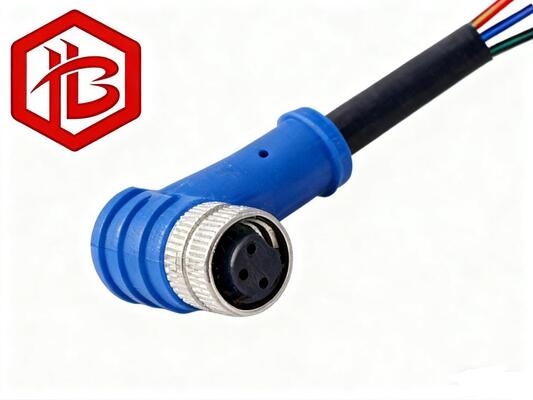 Custom DIN IP68 Waterproof A/B/D Code Straight Elbow Plug M8 M12 3Pin 4Pin 5Pin Metal Housing Circular Connector Cable Sensor