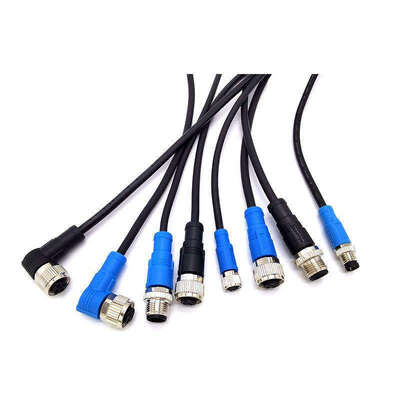 Custom DIN IP68 Waterproof A/B/D Code Straight Elbow Plug M8 M12 3Pin 4Pin 5Pin Metal Housing Circular Connector Cable Sensor