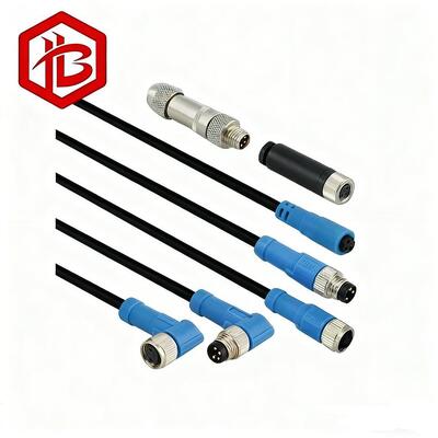 Custom DIN IP68 Waterproof A/B/D Code Straight Elbow Plug M8 M12 3Pin 4Pin 5Pin Metal Housing Circular Connector Cable Sensor