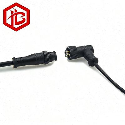 M12RIGHT-ANGLED ELBOW Male/Female UHF RF PCB Power Adapter 2-8 Pin Connector with IP68 Rating