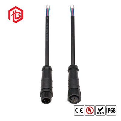 M8 Nylon Male/Female Waterproof Connector Plug for Aerospace RF/UHF Solar Power Systems with Copper Contact