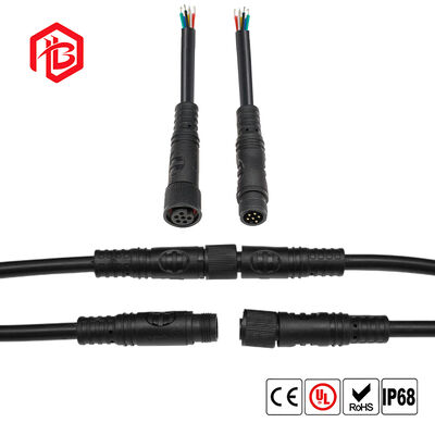 M10 PVC ανδρική/γυναικεία αδιάβροχη πρίζα με επαφή χαλκού για αεροδιαστημικές εφαρμογές RF